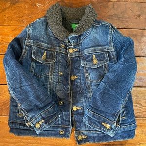 Jean jacket fleece lined. Like new!